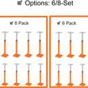 House Jacks for Leveling, Floor Jacks Screw 8 PCS Adjustable 11" - 16" Height Range, Foundation Jacks Pole Joist Support, Home Crawl Space Max Load Capacity 4 ton 8 Pack, Joist Lifting Post
