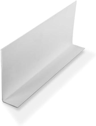 Outwater Plastics White 1" X 3" X 1/16" Thick Styrene Angle Plastic Angle Moulding 48"Lengths