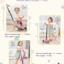 KRIDDO 3-in-1 Scooter for Kids Ages 1-5 Years Old, Folding Scooter with 3 Lighted Wheels, Wide Standing Board, Adjustable Height, Learn-to-Steer Handlebar, for Indoor and Outdoor