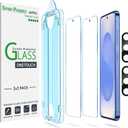 amFilm Auto-alignment OneTouch for Samsung Galaxy S25 6.2'' Screen Protector + Camera Lens Protector, Tempered Glass, 30 seconds Installation, Bubble Free, Case Friendly, Anti-Scratch [2+2 Pack]