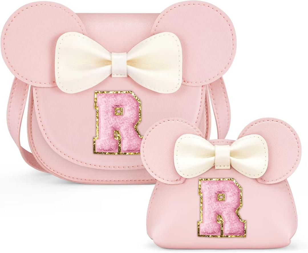 2 x Toddler Purse Gifts for Girls, Little Girl Purse Kids Wallet Crossbody Bag, Birthday Gifts for 3 4 5 6 7 8 Year Old Girl (R, Pink)