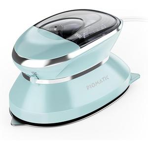 PIOMATIC Travel Iron Mini with Steam for Clothes with Dual Voltage, Portable Mini Ironing Machine with NonStick Soleplate, Small Iron for Sewing, Quilting and Handcraft