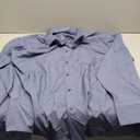 Alimens & Gentle Mens Dress Shirts 4-Way Stretch Long Sleeve Collared Casual Solid Wedding Dating Button Down Shirt, Dusty Blue, 3XL