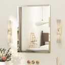 20x28 inch Frameless Beveled Bathroom Vanity Mirror
