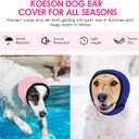 KOESON Dog Calming Hoodie - No Shake Ear Wraps for Dogs, Anxiety Relief & Noise Protection, Water Resistant Pet Ear Cover Muffs for Thunderstorms, Swimming, Firework, Grooming, Bathing (Royal Blue, M)