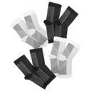 4 Pairs Ankle Socks Weight Lifting Socks Compressions Socks Running Crew Socks Plantar Braces Ankle Support Socks Sports Sock Breathable Stocking Nylon Black, L/XL