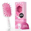 FHI Heat UNbrush Plus Curly Hair Brush for Gentle & Effective Detangling on Wet or Dry Fragile Hair Types Detangler Brush w/ 84 UltraFlex Bristles, Ultra-light, Vented, Anti Static Hairbrush