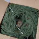 6 Ft 2 Pcs Artificial Norfolk Pine Garland, Real Touch Green Faux Greenery Garland for Christmas Table, Mantle, Wall, Fireplace, Indoor Outdoor Decor