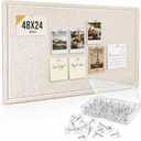 Large Felt Bulletin Board, 48 x 24 Inches Cork Board Alternative