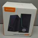 Nylavee Computer Speakers, PC Speakers with 6 Lighting Modes, USB Powered Computer Speakers for Desktop PC with 2 Bass-Boost Ports, 2 Speaker Units, and 3.5mm Aux-in for PC, Laptop, Monitor, Gaming