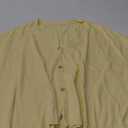 JUHEE Womens Oversized Summer Cardigan Tops Lightweight Going Out Cap Short Sleeve Button V-Neck Knit Casual Sweater Shirts , Extra Large, Yellow