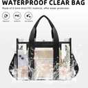 BAGAIL Stadium Approved Clear Tote Bag with Inner Pocket, Transparent Travel Bag for Sports Event, Concert, Work