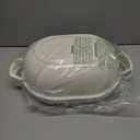 Enameled Cast Iron Sourdough Bread Oven, Dutch Oven, Loaf Cast Iron Bread Pan for Homemade Bread Baking, Meatloaf Pan with Lid, 7QT, White