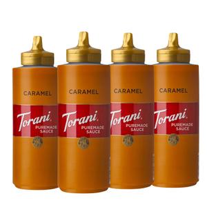 Torani Puremade Sauce, Caramel, 16.5 Ounces (Pack of 4)