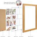 13x21 Picture Frame Display 10 opening 4X6 Picture Frame Collage,Multi Photo Frame with Mat,Plexiglass,Wall Mount Decor,Natural Wood Grain