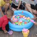 2pcs Inflatable Sand Tray Inflatable Swimming Pool for Floating Fishing Game Bathtub Portable Sand Tray Outdoor Party Food