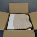 5 Pack Woven Storage Baskets for Shelves, Decorative Basket Organizer Storage Bins for Toys, Books, Clothes, Closet, Nursery, Bathroom Cotton Rope Shelf Baskets for Organizing, Khaki & White