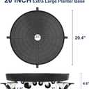 20 Inch Plant Caddy with Wheels Outdoor Indoor, Extra Large Rolling Plant Stand for 600lb Heavy Duty Flower Pots, Round Plant Rollers Lockable Potted Planter Dolly, Black