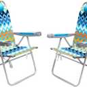 SUNNYFEEL Tall Beach Chair for Adults, High Back High Seat Folding Chair