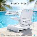 East Oak Pool Chairs for in Pool with Armrests, Foldable Outdoor Chair with Handle and Drainage Hole, Portable Pool Side Chairs for Camping, Tailgating, Fishing, Boats, Beach (White, 1 Pack)