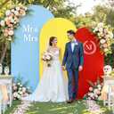 Red Yellow Blue Arch Backdrop Cover Set of 3-6ft, 6.6ft, 7.2ft Arch Covers Stretchy Backdrop Spandex Arch Stand Covers for Birthday Party Baby Shower Wedding Banquet Photo Background Decorations