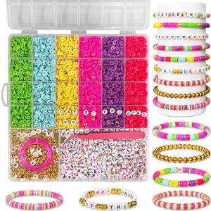 ParsNuntio Colorful DIY Craft Clay Beads Kit - Birthday Party Assorted Clay Beads - Festival Art Craft Clay Beads for Party Supplies Decor DIY Crafts - 1 Box