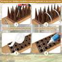 Plastic Bird Spikes Deterrent for Outside to Keep Birds Pigeon Squirrel Away from Porch Baffle Feeder Yard Patio, Fence Spikes 20pack 20Feet Bird nest blocke, Anti-Climb Spikes for Plant Garden Brown