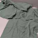 codcm Womens Cotton Gauze Loungewear Sets Casual 2 Piece Sleepwear Button Down Shirt and Wide Leg Pants Outfits (Medium, Green)