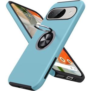 JAME for Google Pixel 9 Case/Google Pixel 9 Pro Case, Slim Fit Military Grade Shockproof Cover with Ring Holder Stand Kickstand Protective Phone Case for Google Pixel 9/9 Pro, Sierra Blue