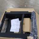 Sweetcrispy Massage Recliner Chair for Adults, Adjustable Home Theater Seating with Lumbar Support for Living Room, Modern Fabric Reclining, Pure Black