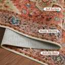 Tangsoo 2.6x8 Washable Runner Rug for Hallways, Non Slip Vintage Runner Rug, Soft Low Pile Long Rug Runner, Print Distressed Carpet Runners for Kitchen Bedroom Entryway Bathroom Living Room