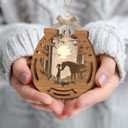 4 x Girl Horse Lovers Ornament 2025, Horse Gifts for Women, Girls, Teens, Kids, Wooden Ornaments for Christmas Horse Themed Party Decorations, Animal Lover Gifts as Christmas Horse Decor