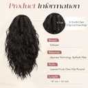 SOFEIYAN Ponytail Extension, 16 inch Claw Clip Ponytail Extension Wavy Curly Ponytails Synthetic Pony Tails Hair Extensions Natural Fake Hairpiece for Women - Dark Brow
