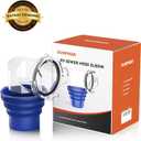 DUMPMAN RV Sewer Hose Elbow, Clear 4-in-1 Sewer Hose Adapter, Easy Connecting Bayonet Fitting, RV Sewer Drain Lock with Leak-free Gasket, 90 Degree Design