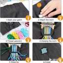 KPOAPERA Mini Darning Loom, Knit Patch Loom Kit, Type Mini Mending Tool, Convenient Darning Loom for Mending Jeans Socks Clothes, DIY Makes Beautiful Stitching - 1PCS (12 Hooks)