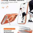 TORRAS Strong Magnetic & Seamless Stand for iPhone 17 Pro Case, Fit for MagSafe, Militray Grade Protection, Camera Control, Built-in Kickstand Slim Case for iPhone 17 Pro Cover, Anti-Yellowing Clear