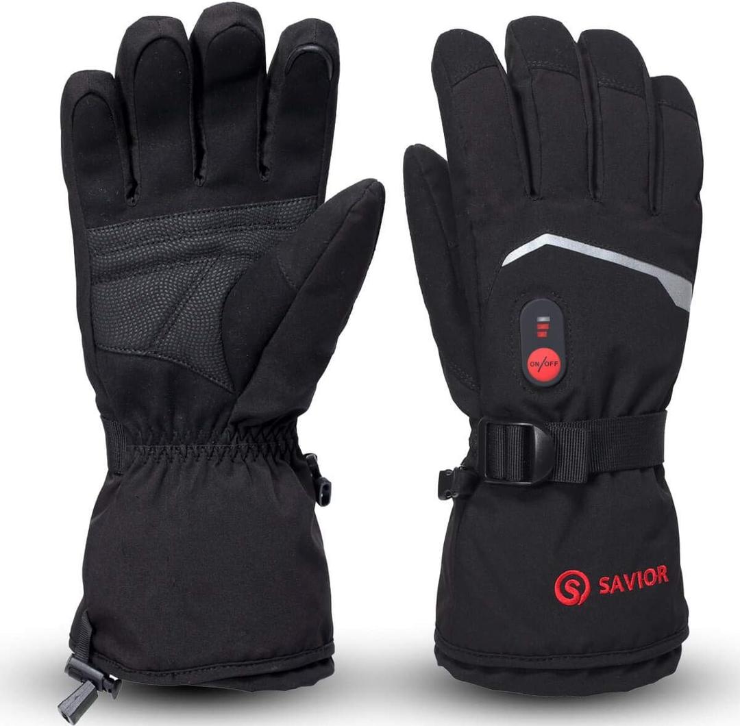 SAVIOR HEAT Heated Gloves, Unisex Rechargeable Battery Powered Electric Heating Glove for Winter Outdoor