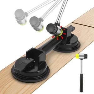 New Floor Gap Fixer Tool Includes Enhanced Suction Cup with Hammer Target & Rubber Mallet for Laminate Floor Gap Repair