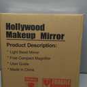 HNV 16"x12" Vanity Mirror with Lights, Hollywood Lighted Makeup Mirror with 10X Magnification, Smart Touch Control, 3 Color Dimmable LED, Square Frame Tabletop or Bathroom Dresser Mount (White)