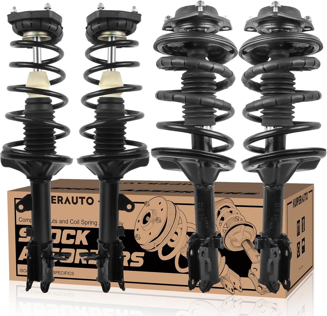 171404 171405 171406 171407 Complete Front Rear Struts Coil Spring Assembly Compatible for 2000-2006 Hyundai Elantra Front & Rear Set of 4 Replacement Shock Absorbers