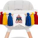 Gostman Carnival High Chair Banner - First Birthday Party Decorations,Carnival Circus Sign 1st Birthday Highchair Banner,Carnival Circus Party Supplies (Fiesta Banner)