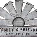 Fleecy day Metal Half Windmill Decor, Rustic Farmhouse Wall Art Decor, Metal Art Wall Decor for Living Home Bedroom Dark Kitchen