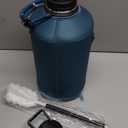 1 Gallon Water Bottle Insulated | Thickened Stainless Steel Vacuum Metal Water Jug | Portable Sports Large for Gym and Hiking with Straw, Carrier Bag, Handle Strap | BPA-Free 128 oz (Indigo)