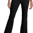 IUGA Womens Dress Pants Stretchy Work Pants Women Business Casual Bootcut Slacks High Waisted Pull On Trousers with Pockets, Black, XXL