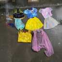 Princess Dress Up Clothes for Little Girl Role Play Costume Gift Set Princess Dress Up Toys for Toddler Girls (Purple)