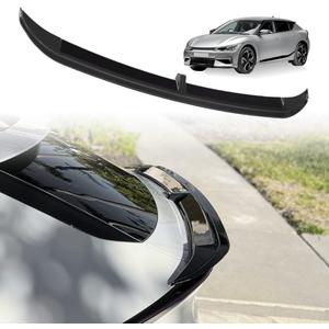 BestEvMod Rear Spoiler Trunk Wing Accessories, Rear Trunk Spoiler Lip Tail Wing Compatible with 2024 2025 2023 2022 Kia EV6 Accessories (Glossy Black)