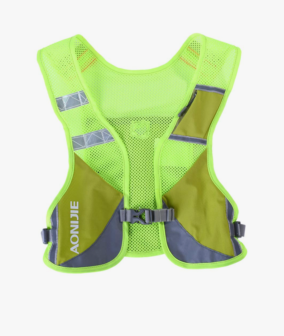 AONIJIE Men Women Ultralight Running Vest Pack Reflective Breathable Hydration Backpack for Hiking Camping Marathon Cycling Race (Green)