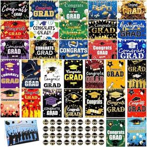 Pack of 3 Pack of 32 Bulk Graduation Cards Special Grad Card 2025, 4 x 6 Inch Congratulation Card Assortment Box with Envelopes and Stickers, Assorted Invitation Cards with Blank Inside - Perfect to Send Warm Grad Wishes to Friends, Teacher and Famil