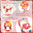 2 x Large, Pack of 8 | 3D Valentine Honeycomb Centerpiece, Red and Pink Valentines Day Centerpieces Table Decorations for Valentine's Day Party Supplies Ideas, Favors