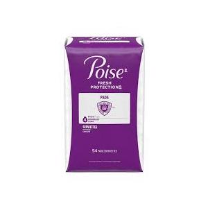 Poise Incontinence & Postpartum Pads for Bladder Leaks, 4 Drop Moderate Absorbency, Long Length, 108 Count,